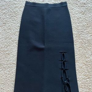 Alexander Wang lace up pencil skirt xs in BLACK